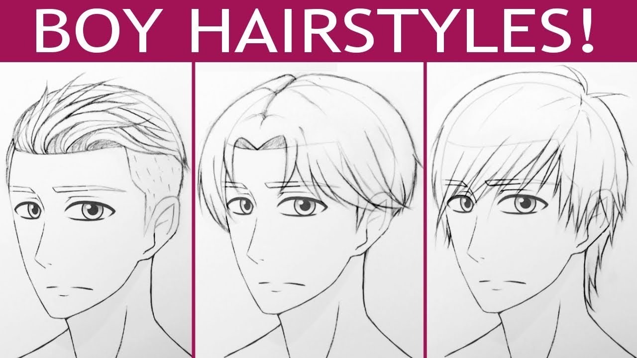 how-to-draw-3-manga-boy-hairstyles-youtube