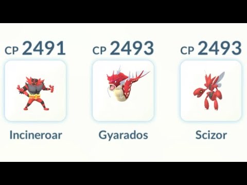 Red Team: Incineroar Scizor & Shiny Gyarados | Pokémon GO Ultra League ...