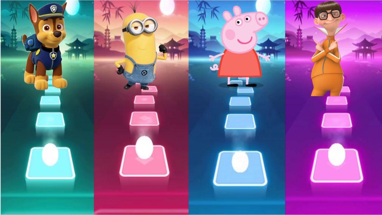 Chase vs Kevin vs Peppa vs Vector Tiles Hop EDM Rush png - YouTube