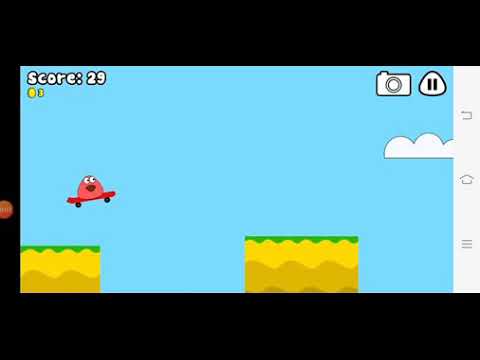 Pou Red Cliff Jump Pou fell! Game Over Food Drop Pou ate a bad thing ...