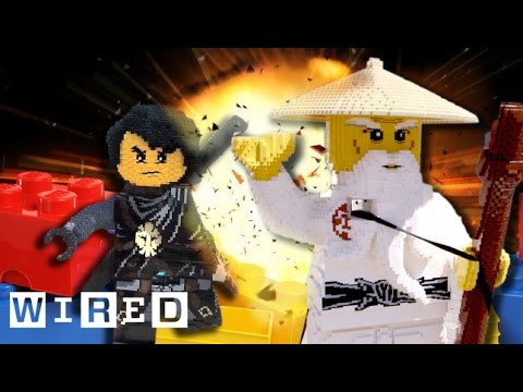 Giant LEGO NINJAGO Brick Battle!