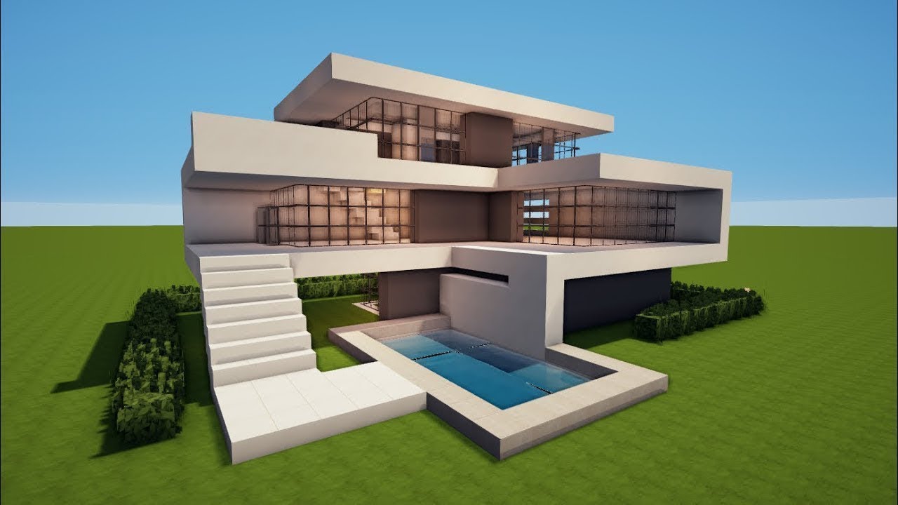 Minecraft: How to Build a Modern House - Best House Tutorial - YouTube