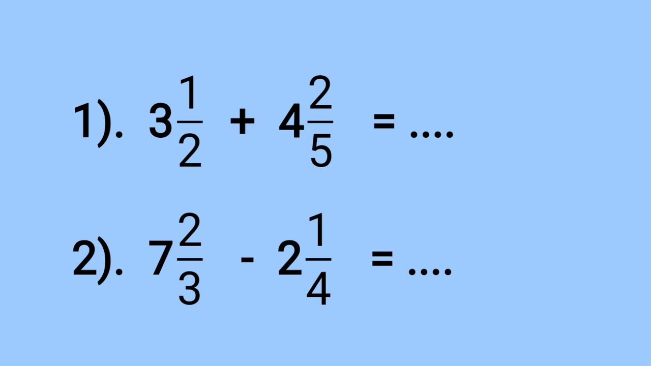 Sanjayaops Youtube Matematika Kelas 5 Matematika Pecahan