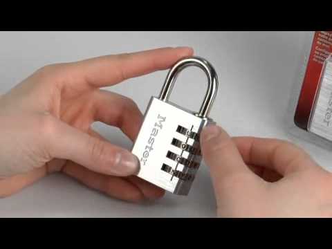 Operating The Master Lock 643Dwd Password Combination Lock - Youtube