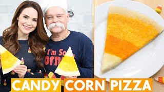 CANDY CORN THEMED PIZZA w/ my Dad!