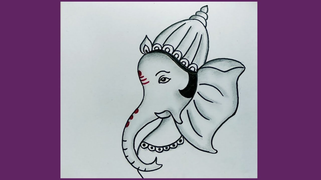 How to Draw Lord Ganesha Step by Step | Easy Drawing of Ganapati ...