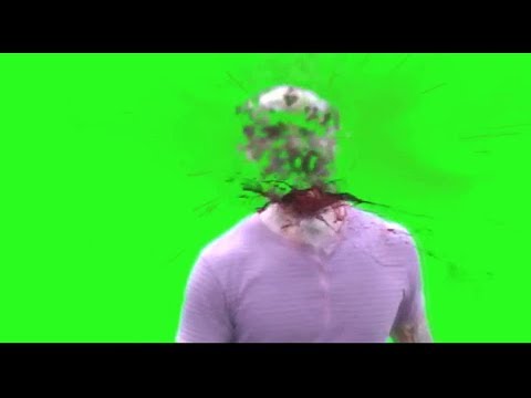 Zombie head shot green screen - YouTube