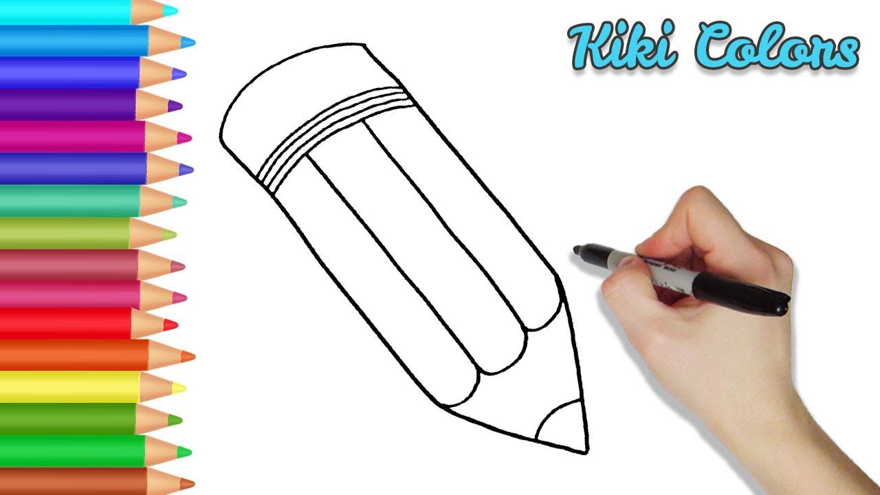 How to Draw Giant Pencil Part 1 | Teach Drawing for Kids and Toddlers ...