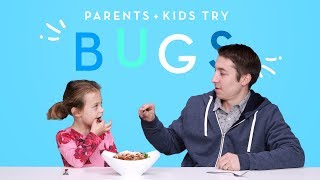 Kids and Their Parents Eat Bugs! | Kids Try | HiHo Kids