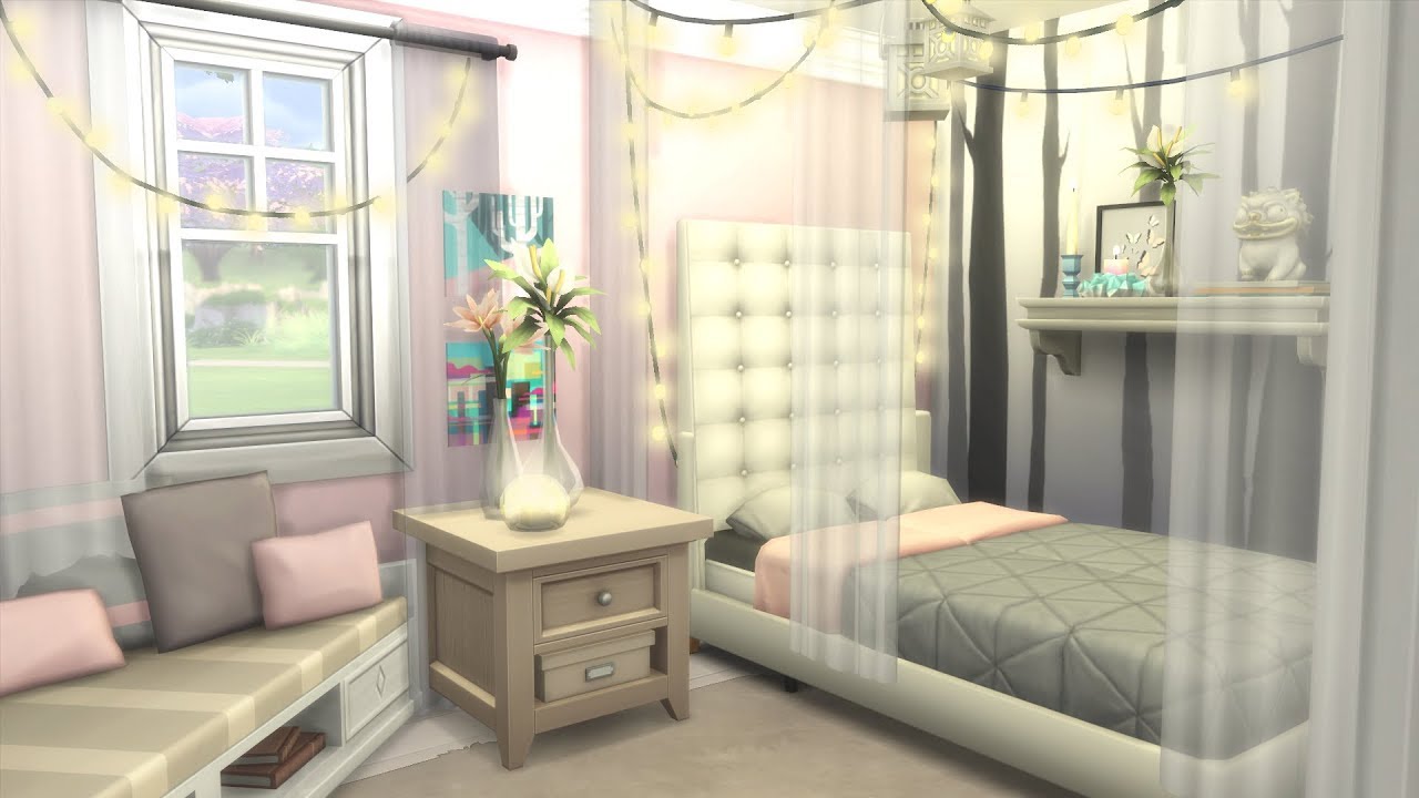 FAIRY LIGHT BEDROOM | Sims 4 Speed Build - YouTube