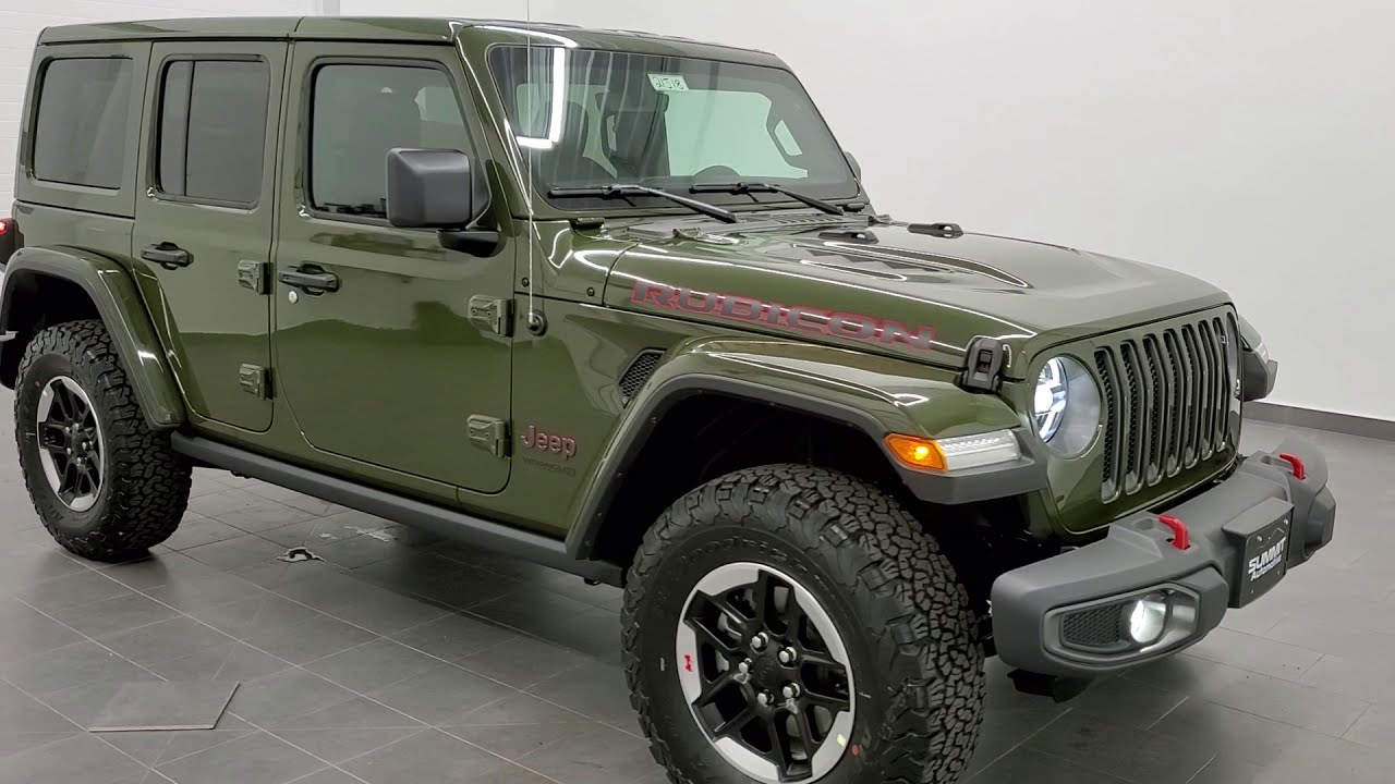 2021 SARGE GREEN JEEP WRANGLER RUBICON UNLIMITED COLOR MATCH TOP WALK  AROUND REVIEW 21J18 SOLD! - YouTube