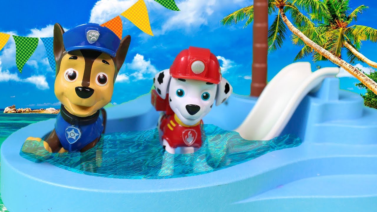 Paw Patrol Pool Party In The Playmobil Waterpark Paw Patrol New ...