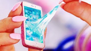 DIY Tiny Slime School Supplies! Miniature Liquid Phone Tutorial! Funny Pranks And Crafts