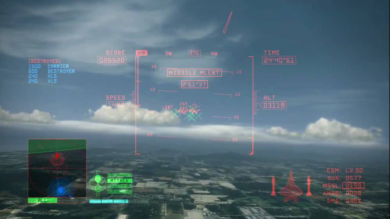 Ace Combat 6: Ace of Aces Mission 01 [F-22A -Mobius- XMA6 / F-22A ...