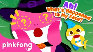 ah whats happening to my face zombie baby shark pinkfong halloween story official pinkfong