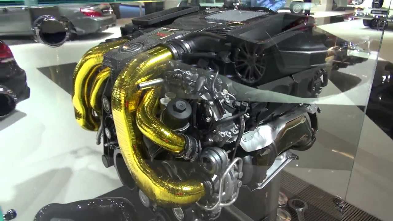 Brabus 850 HP engine V8 BiTurbo in detail at Frankfurt 2013 IAA - YouTube