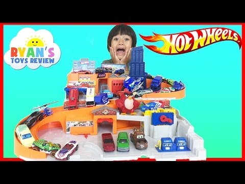 Hot Wheels Sto And Go Play Set Classic Disney Cars Toys For Kids Ryan ToysReview