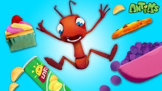 oddbods present antiks ants at a picnic funny cartoons for kids