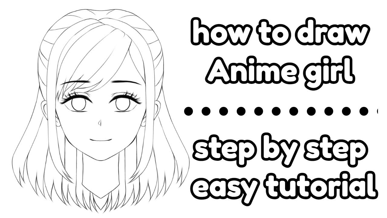 how to draw cute anime girl in ibis paint x | beginner tutorial ...