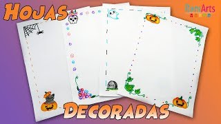 Hojas Decoradas / Bordes - ? Edición Halloween!! ? - DIY - Fácil! -  YouTube