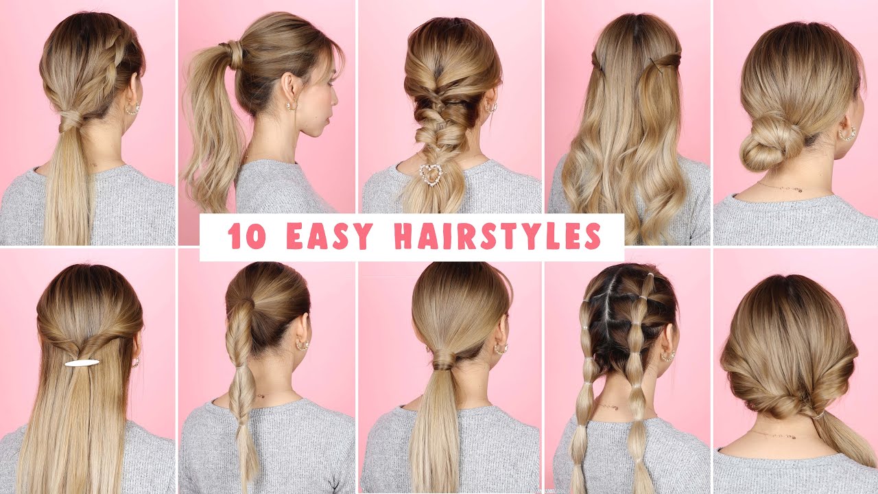 10-easy-hairstyles-for-long-hair-youtube