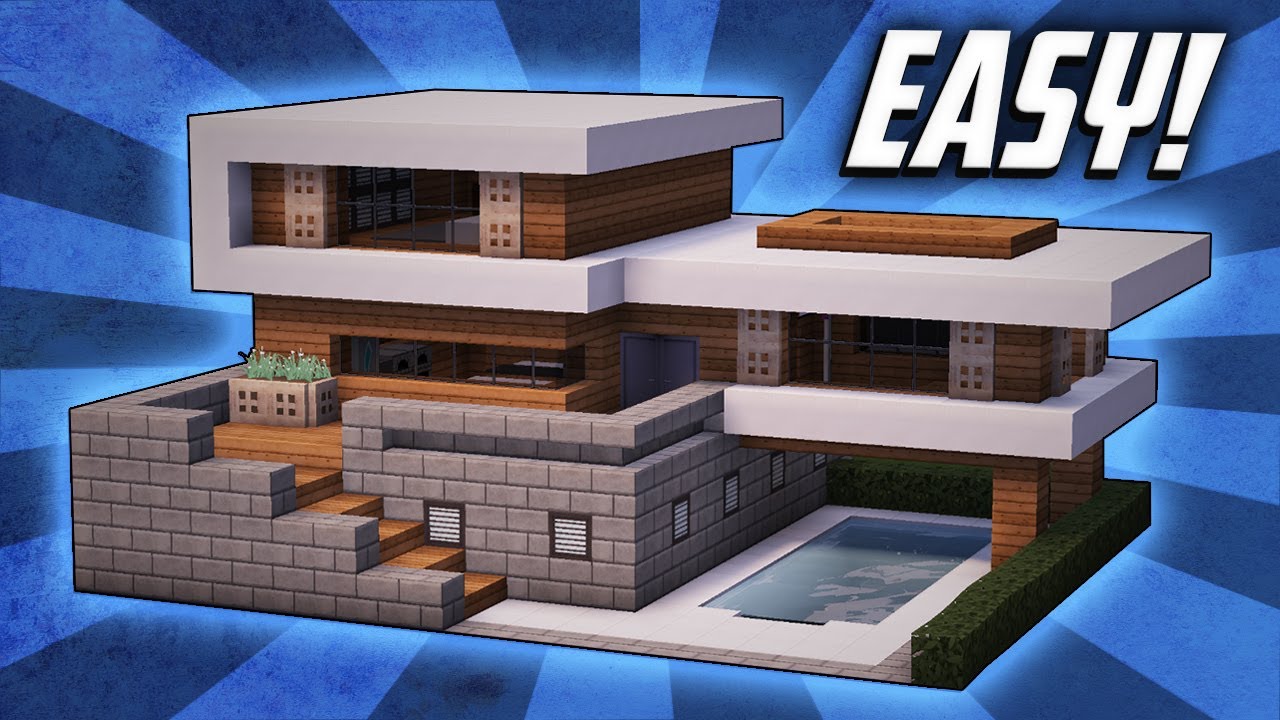 Modern House Minecraft / Minecraft: How to build a Large Modern house