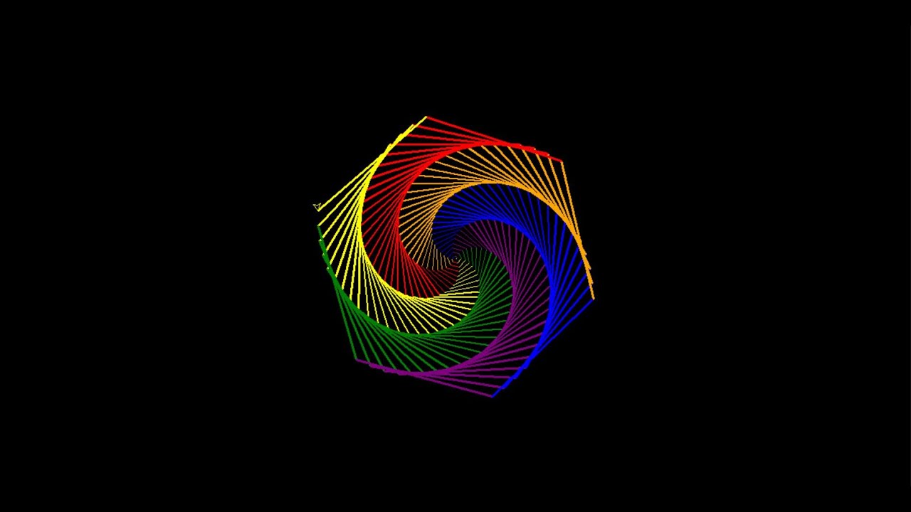 Colorful Spiral Web Using Turtle Python - YouTube