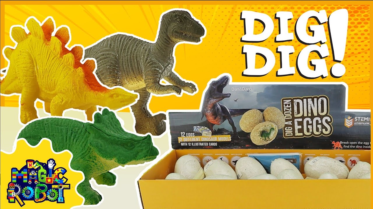 Dino Egg Dig 🦕 | Open and Dig Out the Dinosaurs | Surprise Toy Inside ...