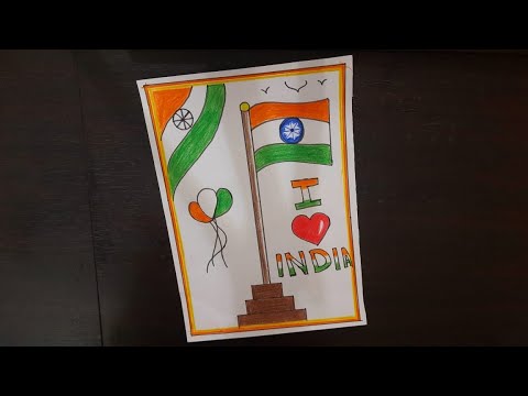 Easy Flag Drawing | Republic day Drawing Easy | Indian Flag | Indian ...