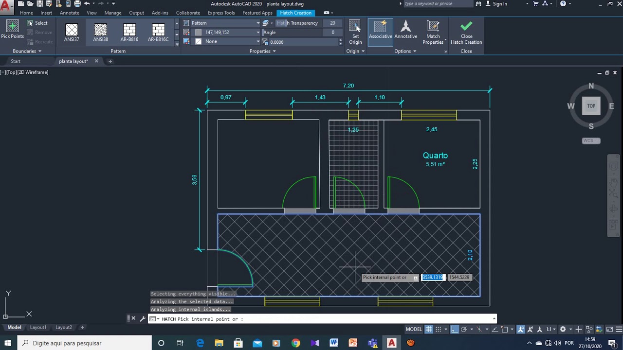 Hachuras e símbolos de corte em Autocad - YouTube