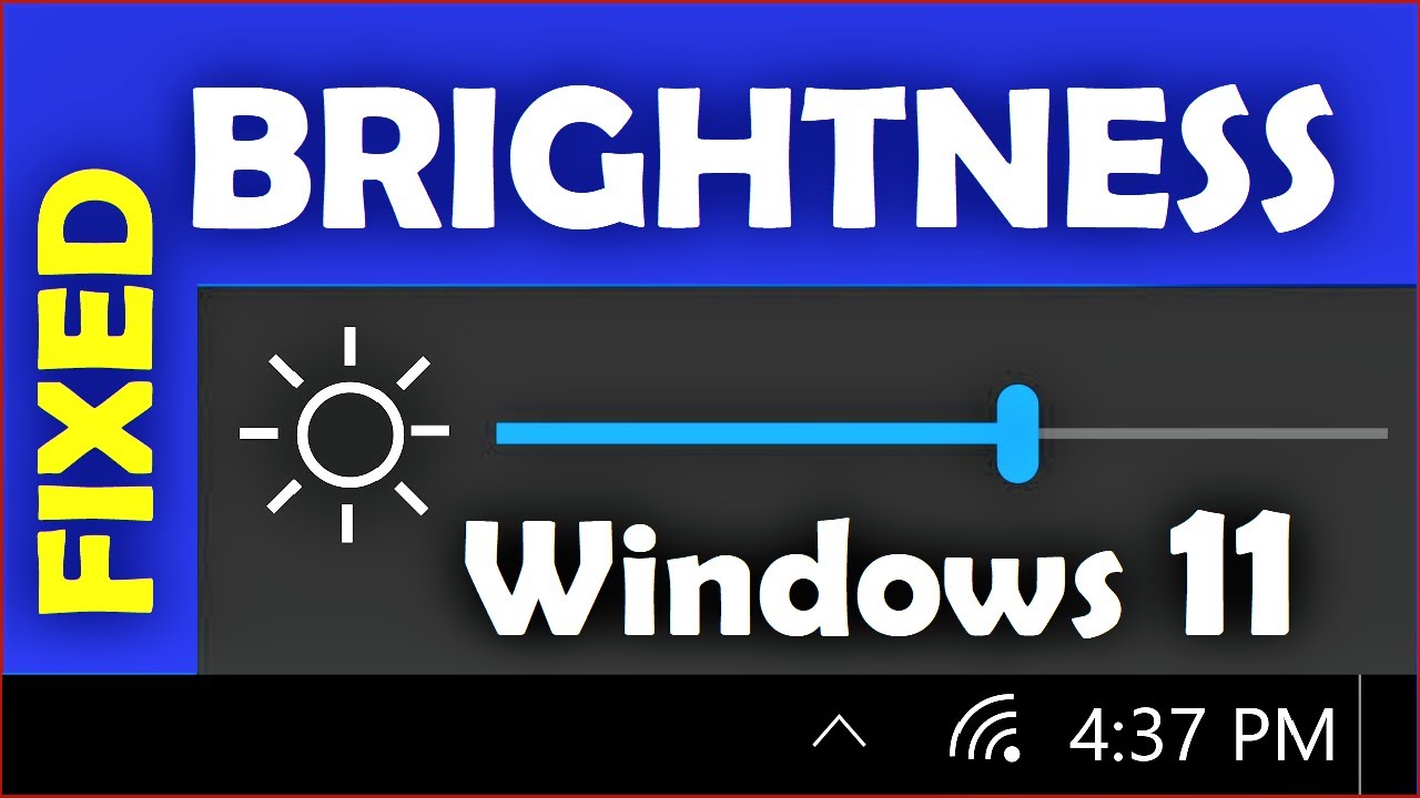 Windows 11 Brightness Problem [ How to Fix ] 100% Working - YouTube