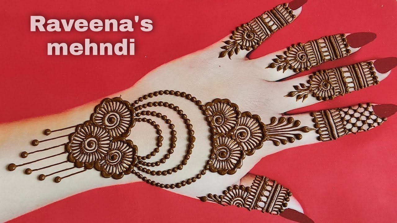 simple henna mehndi design for beginner|| latest arabic mehndi ...