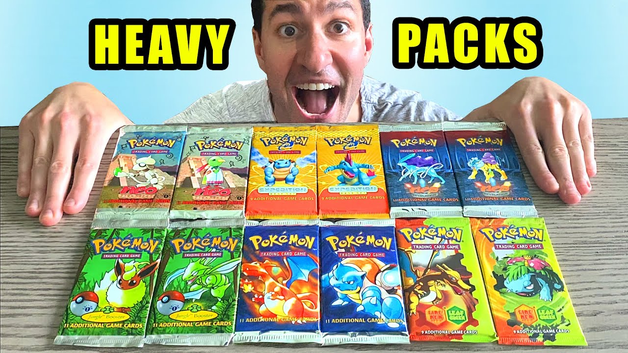 OPENING ALL HEAVY PACKS OF VINTAGE POKEMON CARDS! - YouTube