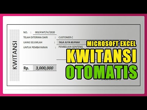 Cara Membuat Kwitansi Pembayaran dengan Excel - Ade Karyadi