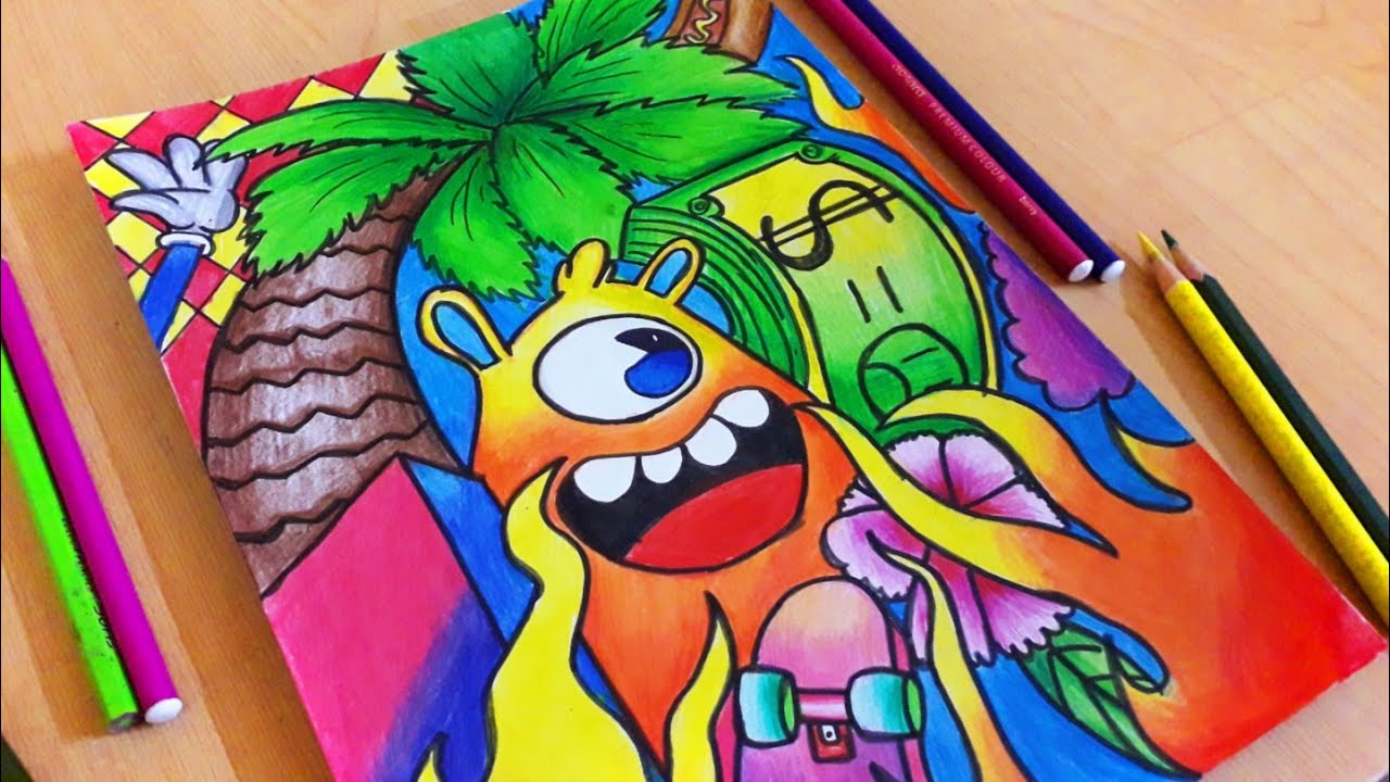 Doodling with color pencils YouTube