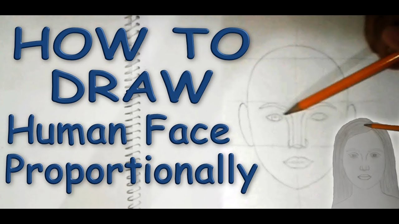 How to draw a female human face proportionally - YouTube