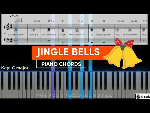 Jingle Bells Piano Chords - Key: C major | Beginners Christmas Songs ...