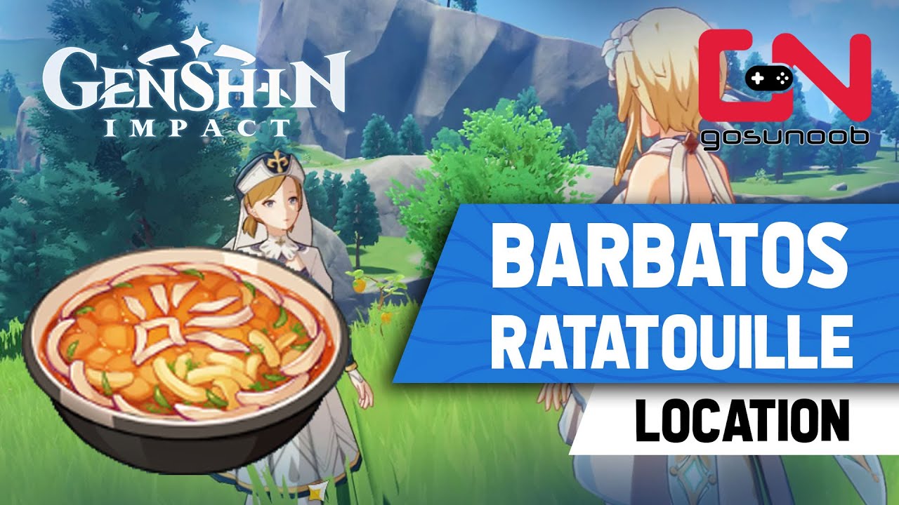 Barbatos Ratatouille Location Genshin Impact Stamina Recipe For Sprinting Gliding Youtube