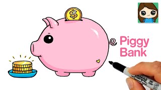 How to Draw a Piggy Bank Easy