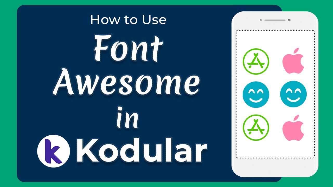 Hướng dẫn kết hợp Font awesome kodular Với dự án của bạn