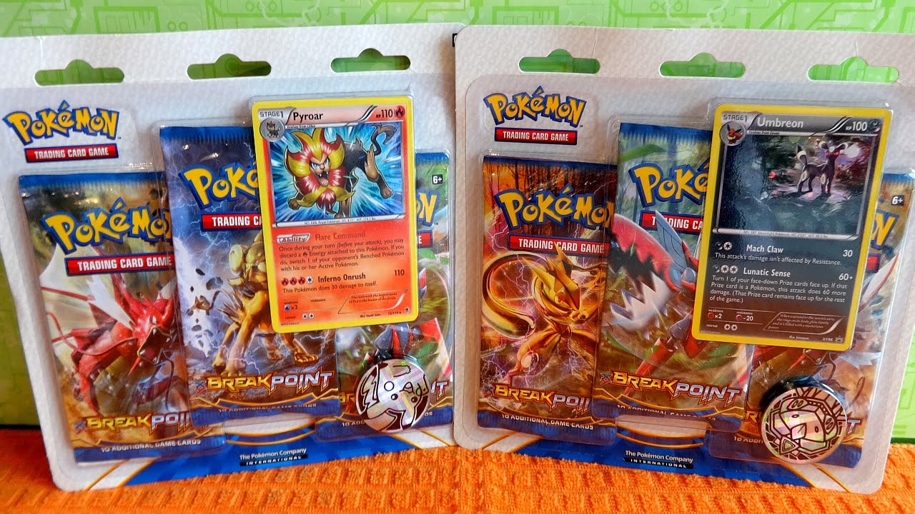 2016 Pokemon TCG: BreakPoint Pyroar & Umbreon Blister Packs - Free ...