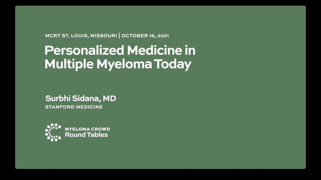 Personalized Medicine Today - Surbhi Sidana, MD | MCRT St. Louis ...