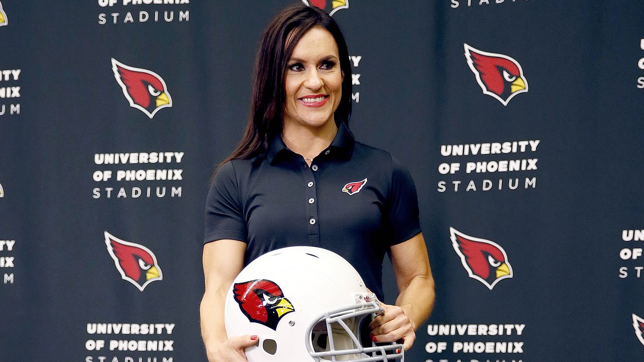 NFL's first female coach Jen Welter: 'I didn't even dream this was  possible' - YouTube