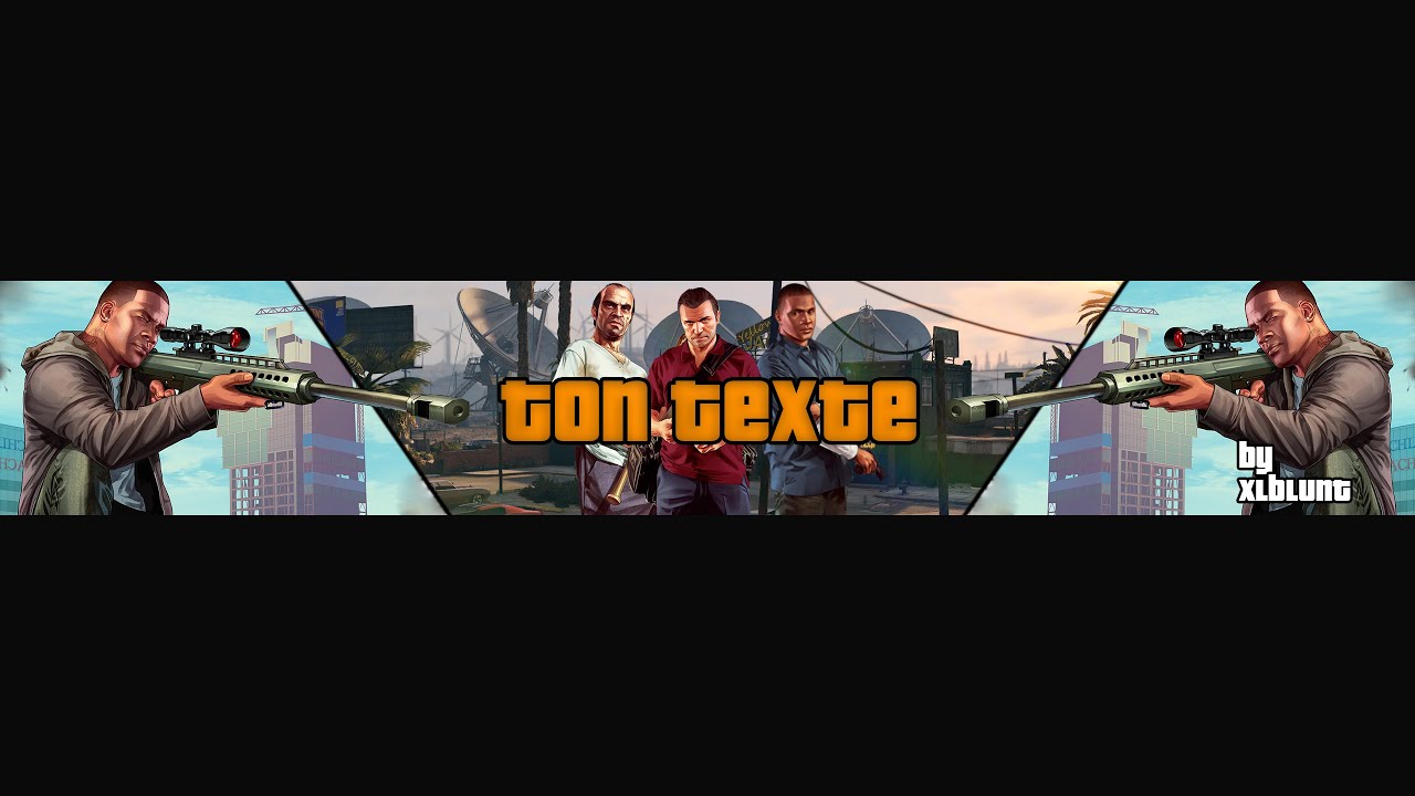 Bannière GTA V Gratuite ! Free Banner Template GTA V ! ( Modifiée ...