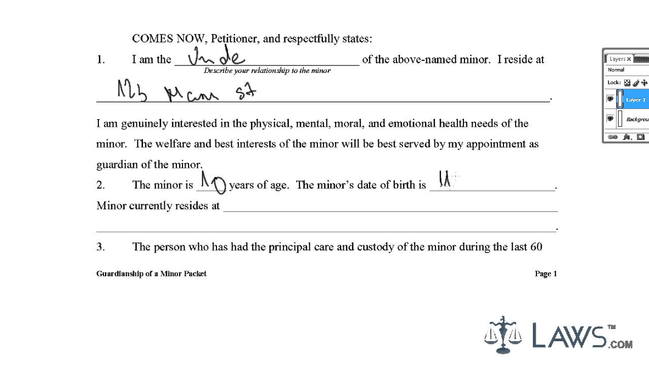 Notarized Guardianship Letter Sample