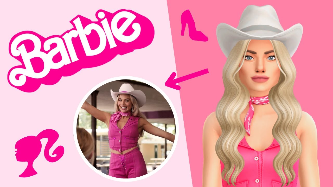 making Margot Robbie from Barbie in the sims 4 - YouTube