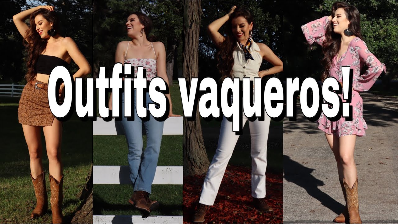 Ideas de outfits vaqueros – Botas vaqueras con falda, vestidos y pantalones  ? - YouTube