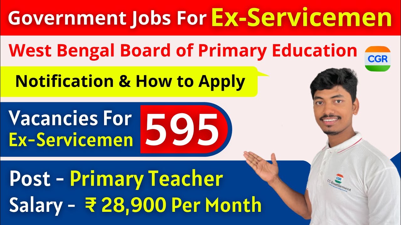 Government Job for Ex-Servicemen | West Bengal - Primary Teacher ...