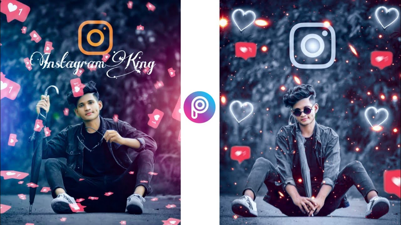 instagram viral photo editing picsart | Dual Color Background Change in  PicsArt | editing photo - YouTube