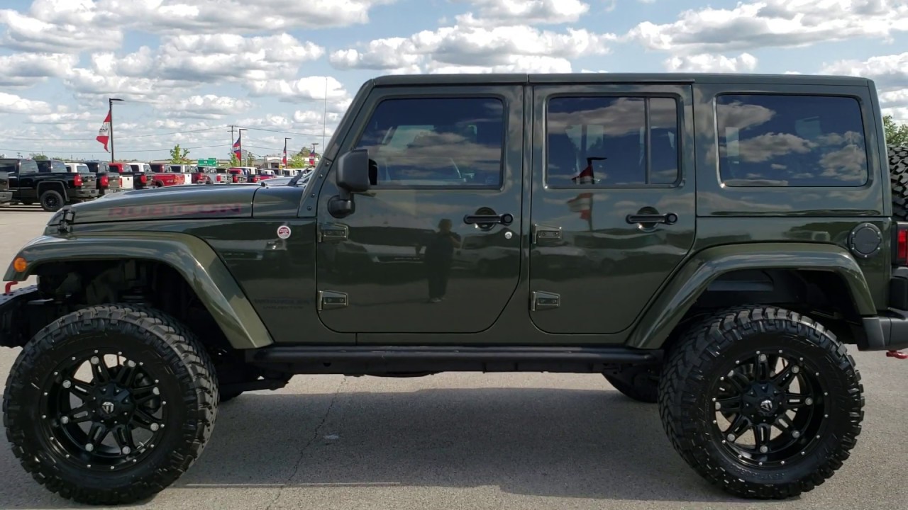 2015 JEEP WRANGLER 4 DOOR UNLIMITED RUBICON HARD ROCK TANK GREEN FOND DU  LAC SOLD! 10262 SUMMITAUTO - YouTube